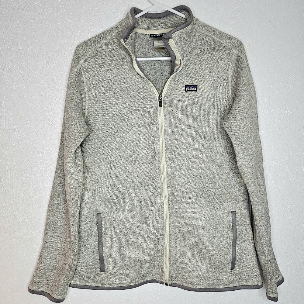 Patagonia Heathered Light Gray Full-Zip Jacket